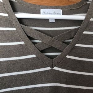 Striped sweater plus size